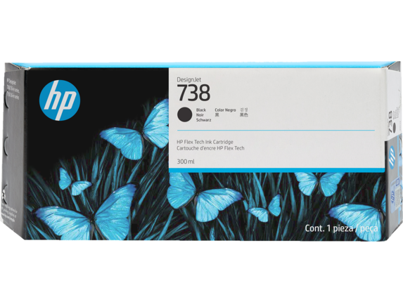 CRT HP 738 300-ml Black DesignJet Ink Cartridge