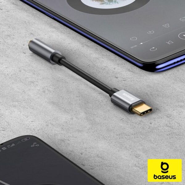 BASEUS L54 Adpatateur USB-C vers Jack 3,5mm M/F (Noir)
