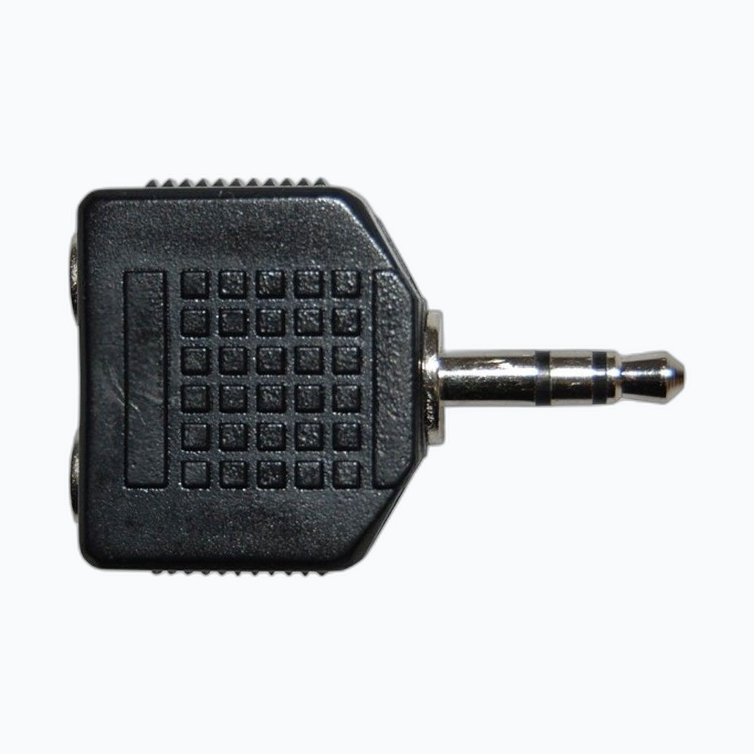 D2 - ADAPTATEUR JACK 3,5mm (M) 3p. > 2x JACK 3,5mm (F) DOUBLEUR