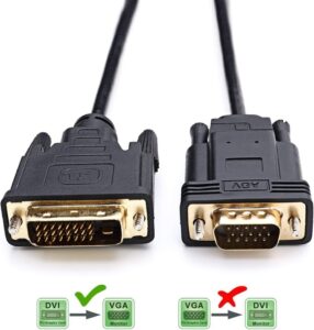 ADAPTATEUR DVI-I (M) 24+5 vers VGA (F) monobloc * 581449