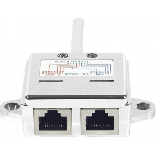 DOUBLEUR DE PORT RJ45 (1M/2F) Blindé POINT A POINT [252471]