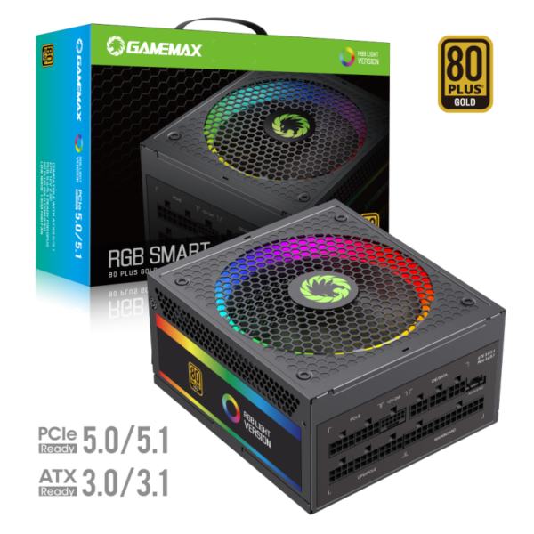 ALIMENTATION GameMAX ATX RGB-1050 PRO Modulaire Blanc