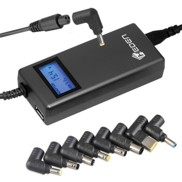 ALIM. UNIVERSELLE 120W LCD +USB 8 embouts AUTO. * HEDEN [505NB]