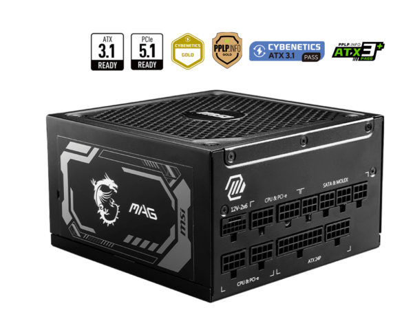 ALIMENTATION MSI ATX1000W-80+GOLD FM -MAG A1000GS PCIE5 NOIR