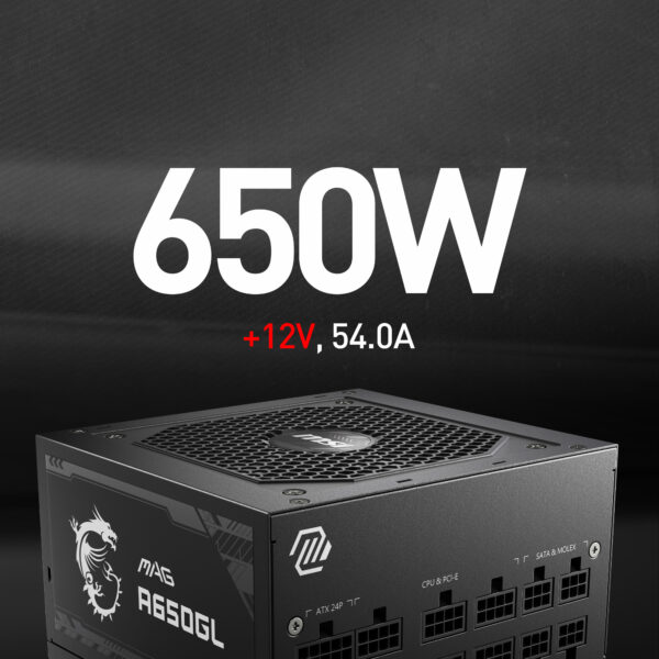 ALIMENTATION MSI ATX 650W - 80+ BRONZE - MAG A650BN