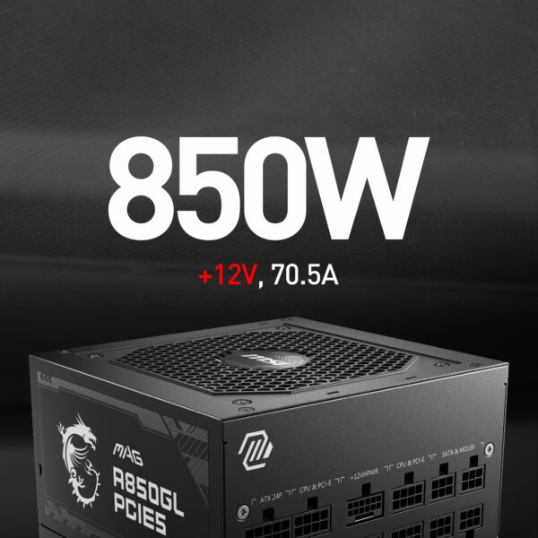 ALIMENTATION MSI ATX 850W 80+ GOLD FM - MAG A850GL