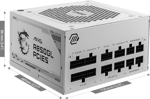 ALIMENTATION MSI ATX 850W 80+ GOLD FM - MAG A850GL