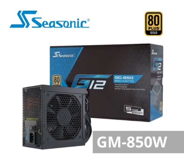ALIMENTATION SEASONIC ATX 850W 80+ Gold Core GC-850-SRP-CGC851 Noir