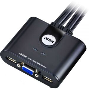ATEN CS-22U * Switch KVM 2 PORTS VGA/USB +CABLES * 253522