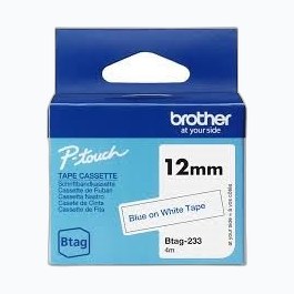 BROTHER 12MM BTAG233 BLEU SUR BLANC