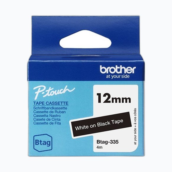BROTHER 12MM BTAG335 BLANC SUR NOIR