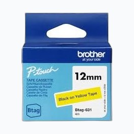 BROTHER 12MM BTAGF631 NOIR SUR JAUNE