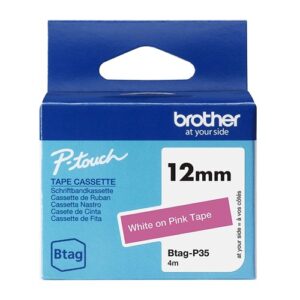 **PROMO**BROTHER 12MM BTAGP35 BLANC SUR ROSE