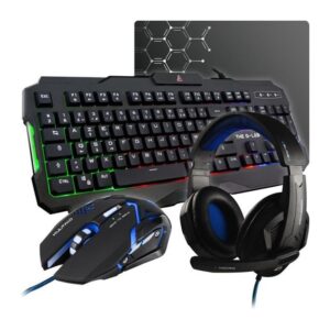 THE G-LAB COMBO ARGON Combo de jeu-4 en 1- Membrane-Rainbow - 3200DPI