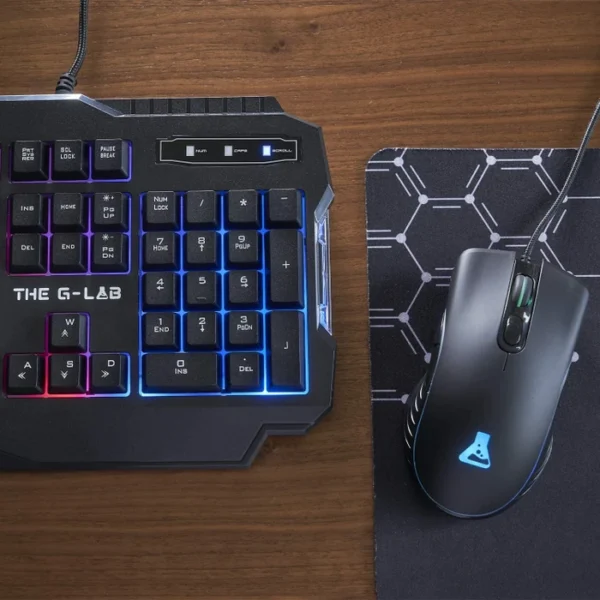 THE G-LAB COMBO ARGON Combo de jeu-4 en 1- Membrane-Rainbow - 3200DPI