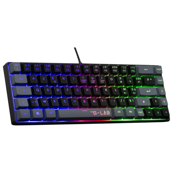 THE G-LAB COMBO HYDRO BKG/FR Pack clavier&souris Menbrane Rainbow60%