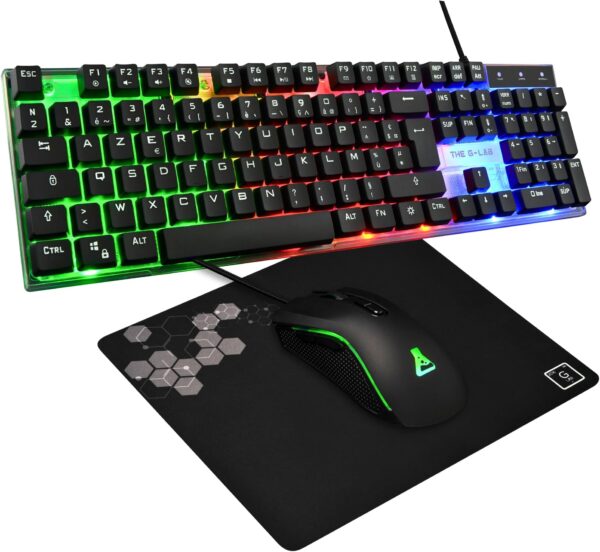 THE G-LAB COMBO HYDRO BKG/FR Pack clavier&souris Menbrane Rainbow60%