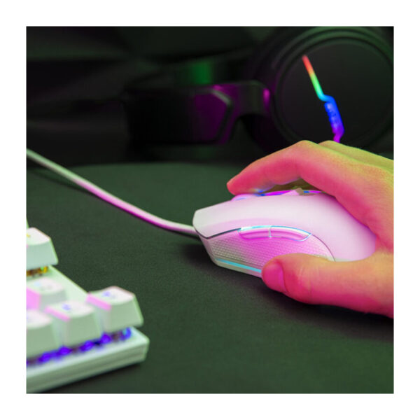 THE G-LAB COMBO MERCURY RGB Gaming Filaire Blanc Clavier+souris