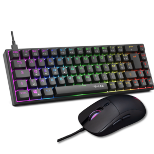THE G-LAB COMBO TITAN B/FR Pack clavier&souris Mécanique RGB 12800DPI