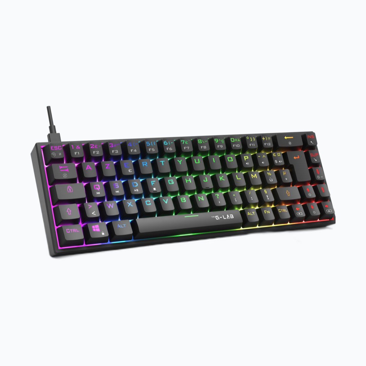 THE G-LAB COMBO TITAN B/FR Pack clavier&souris Mécanique RGB 12800DPI