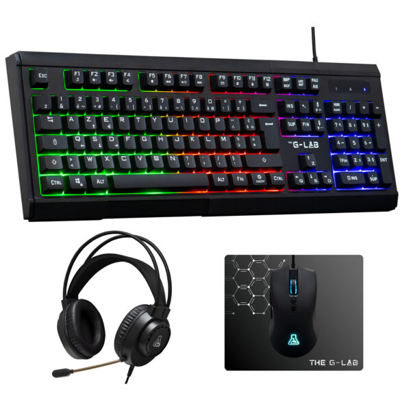THE G-LAB COMBO-TUNGSTEN Pack Clavier/Souris RGB Triple mode