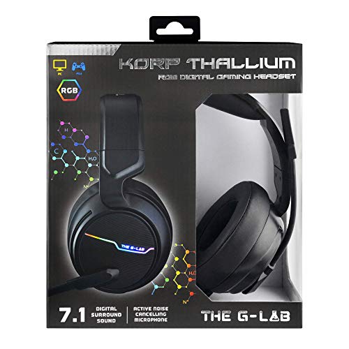 THE G-LAB KORP THALLIUM Casque RGB 7.1 Surround #Bruit USB * PC/PS4