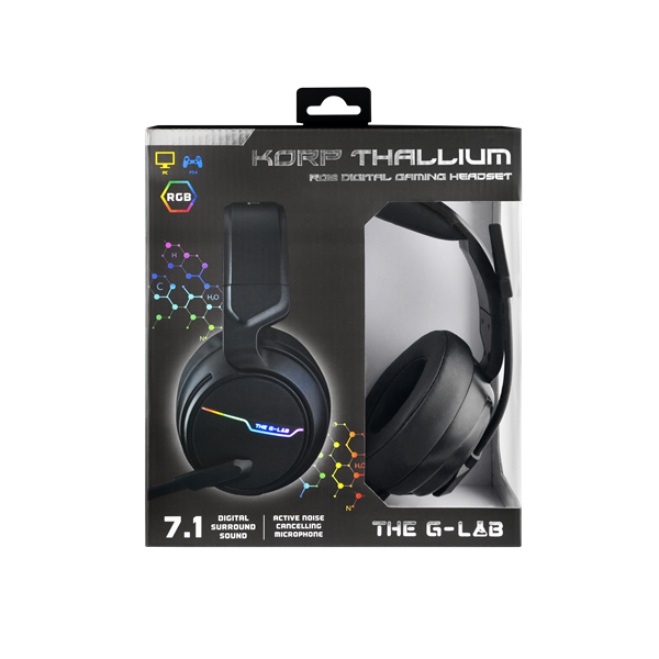THE G-LAB KORP THALLIUM Casque RGB 7.1 Surround #Bruit USB * PC/PS4