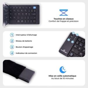 BLUESTORK BS-KB-MINI-MAC Mini CLAVIER BTO s/fil pour Mac/iPad/iPhone