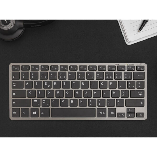 BLUESTORK BS-KB-MINI-R-FR CLAVIER Compact USB+Bluetooth PC * Gris