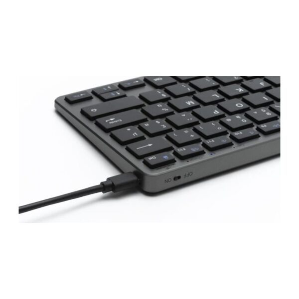 BLUESTORK BS-KB-MINI-R-FR CLAVIER Compact USB+Bluetooth PC * Gris