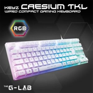 THE G-LAB KEYZ-CAESIUM-TKL Clavier GAMING Membrane TKL * Blanc