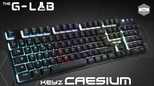 THE G-LAB KEYZ-CAESIUM-TKL Clavier GAMING Membrane TKL * Blanc