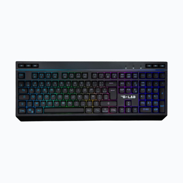 THE G-LAB KEYZ-ELITE RGB TKL Clavier GAMING 3Mode * Blanc Gris