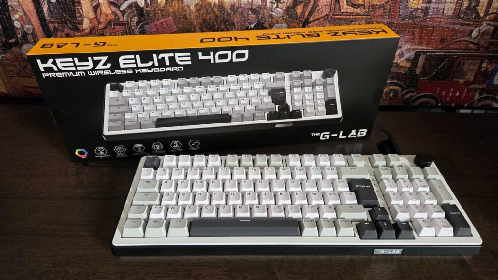 THE G-LAB KEYZ-ELITE RGB 96% Clavier GAMING 3Mode * Blanc Bleu