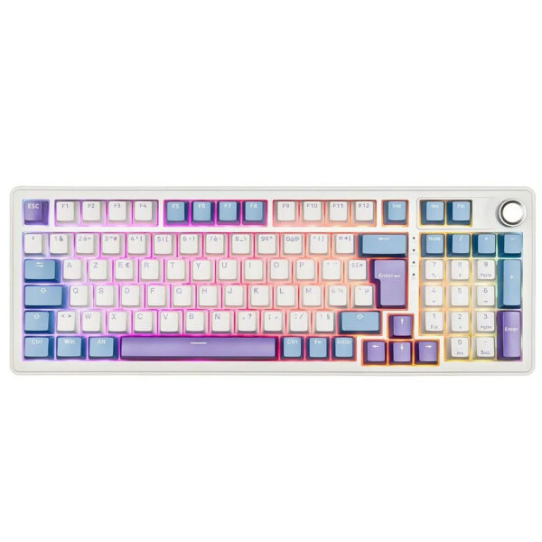 THE G-LAB KEYZ-ELITE RGB 96% Clavier GAMING 3Mode * Blanc Gris