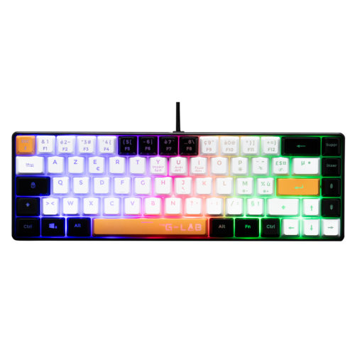 THE G-LAB KEYZ-HYDROGEN FR CLAVIER GAMING Membrane 60% Blanc