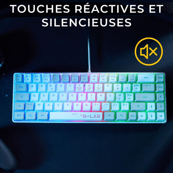 THE G-LAB KEYZ-HYDRO-WG CLAVIER GAMING Membrane 60% 2 coul.