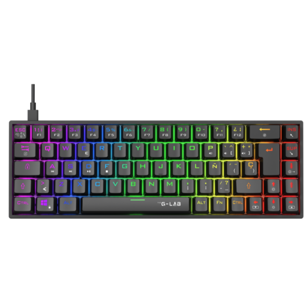 THE G-LAB KEYZ-PLATINIUM/FR CLAVIER GAMING filaire LOW PROFIL RED SWI