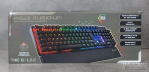 THE G-LAB KEYZ-RUBI Clavier GAMING Méca. RGB Red Sw Repose poig Blanc