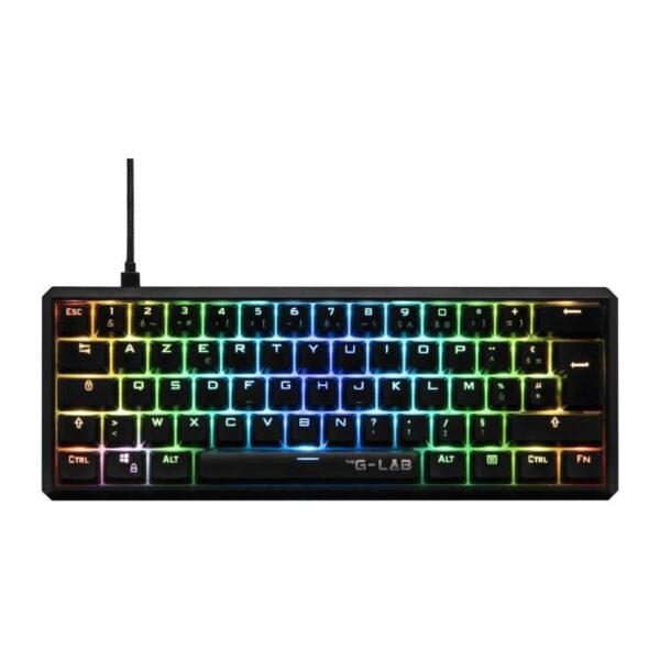 THE G-LAB KEYZ-THALLIUM CLAVIER GAMING Filaire RGB 60% Switch Rouge