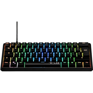 THE G-LAB KEYZ-THALLIUM CLAVIER GAMING Filaire RGB 60% Switch Marron