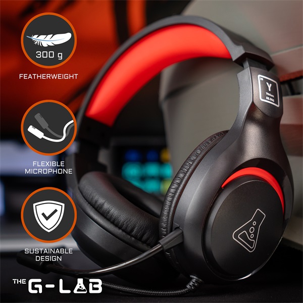 THE G-LAB KORP YTTRIUM - CASQUE GAMING comp. PC,PS4, XboxOne - Black