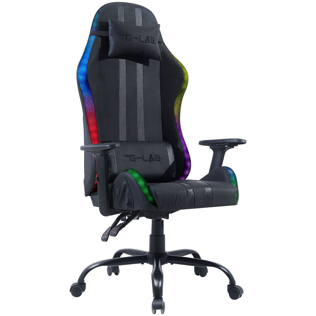 THE G-LAB KS-ELECTRON-EX SIEGE GAMING Simili cuir - 2D RGB * Noir