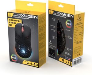 THE G-LAB KULT OXYGEN SOURIS GAMING Filaire RGB 6 Boutons-Noir