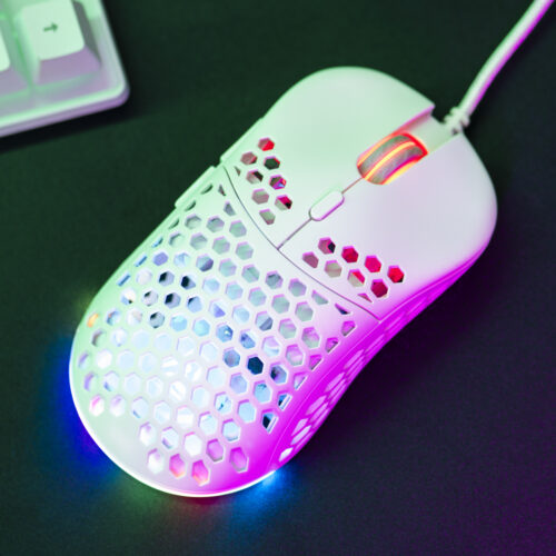 THE G-LAB KEYZ OXYGEN SOURIS GAMING Filaire RGB 6 Boutons-Blanc