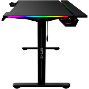 THE G-LAB DESK-PLATINIUM Bureau de jeu RGB 140cm - Mécanisé