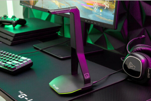 THE G-LAB K-STAND-HYDROGEN Support Casque Gaming RGB * Noir
