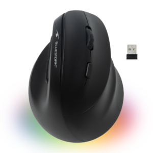 BLUESTORK M-WL-ERGO-LUMI Souris Ergonomique recharg. s/fil BLANCHE