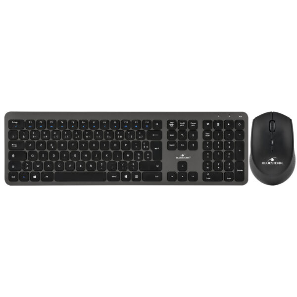 BLUESTORK BS-PACK-EASY-SLIM-B Pack CLAVIER+SOURIS s/fil Nano NOIR