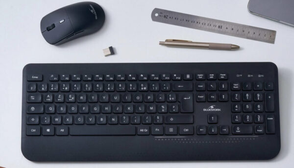 BLUESTORK PACK-WL-OFF-R2/FR * Pack CLAVIER+SOURIS s/fil 2.4+BT Noir